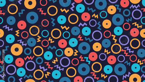 Abstract background illustration. Seamless pattern. Flat geometric shapes. 