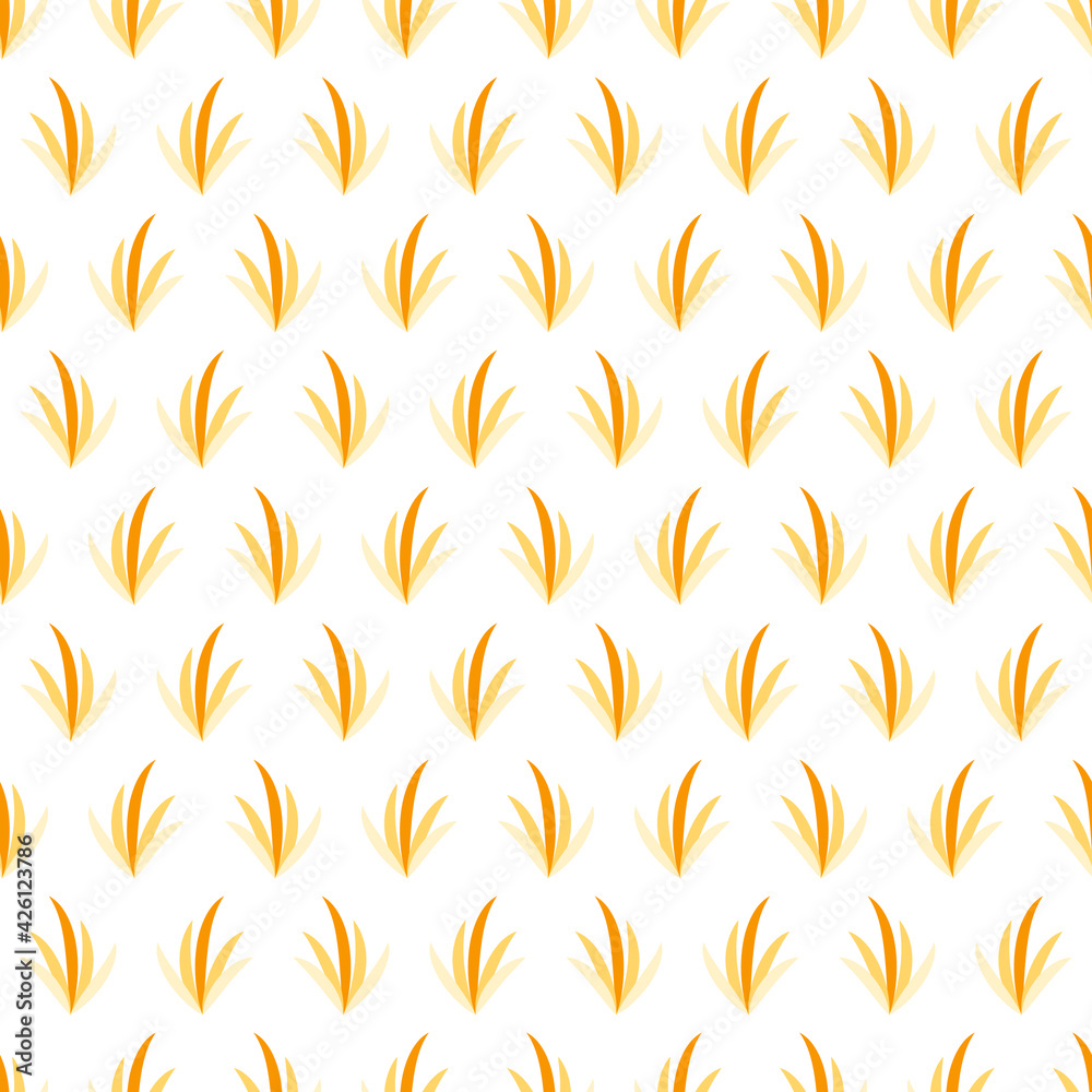 Abstract Seamless Pattern Orange Doodle Background Vector Abstract Seamless Pattern Orange Doodle Background Vector
