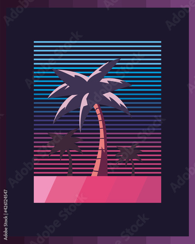 palms striped frame