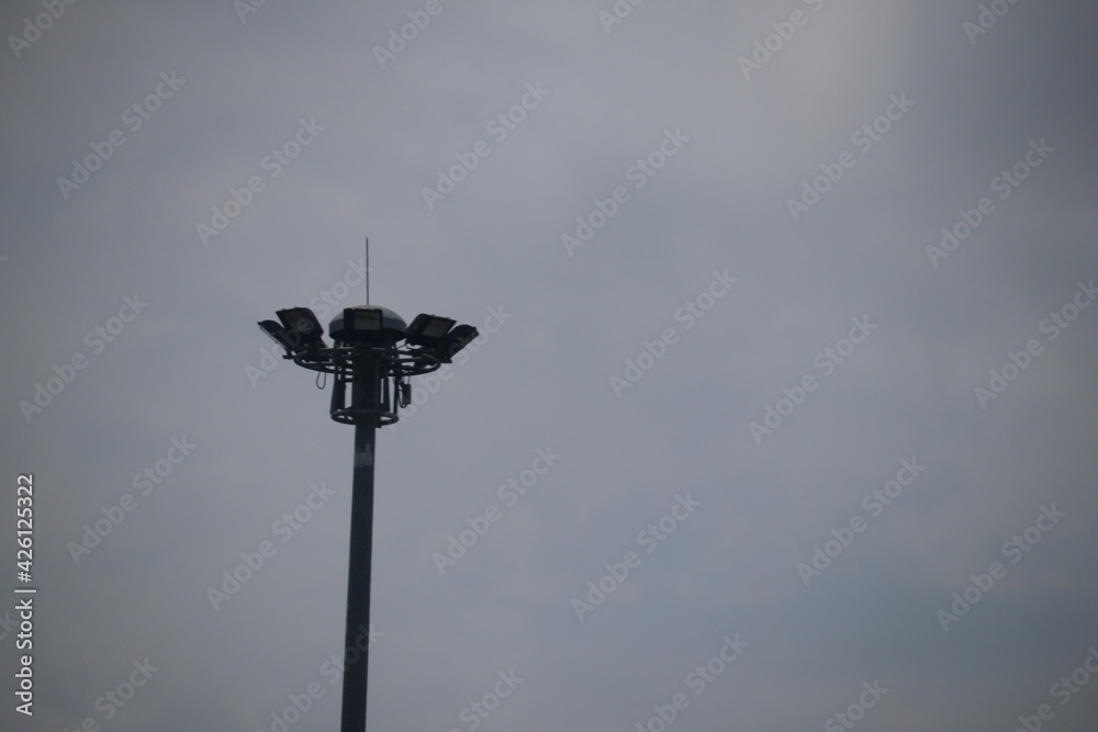 street lamp on sky background