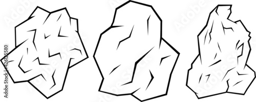 illustration of different crumpled paper pieces