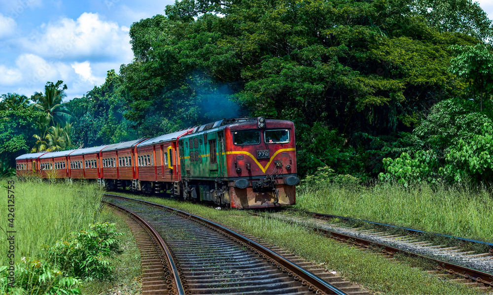 Fototapeta premium train on the railway