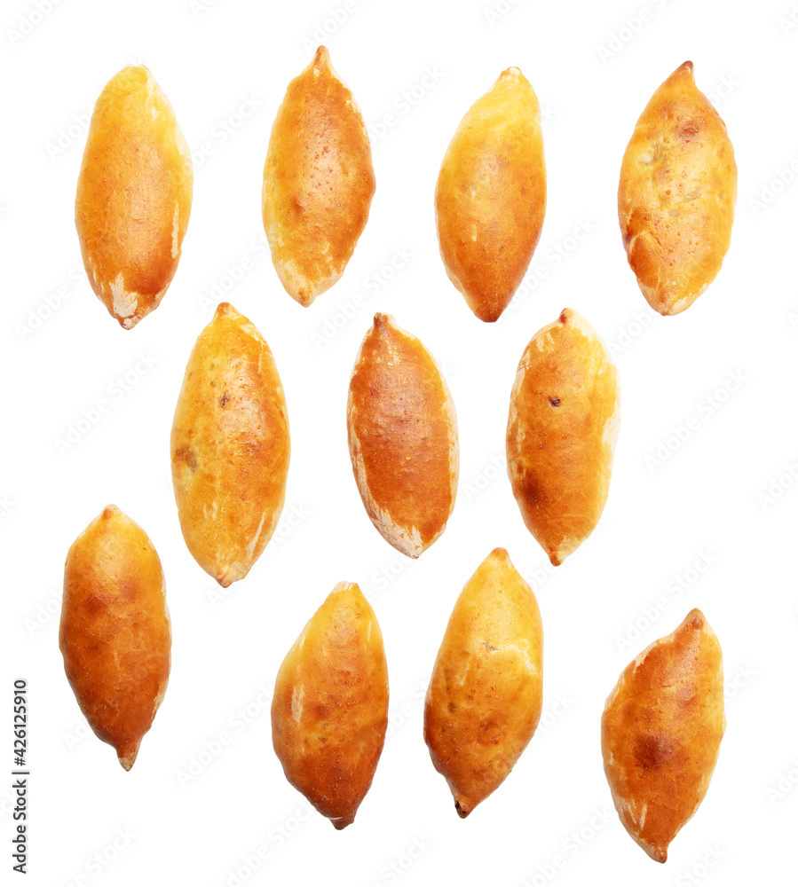 Cabbage patties isolated on a white background. Cabbage patties isolated on a white background.