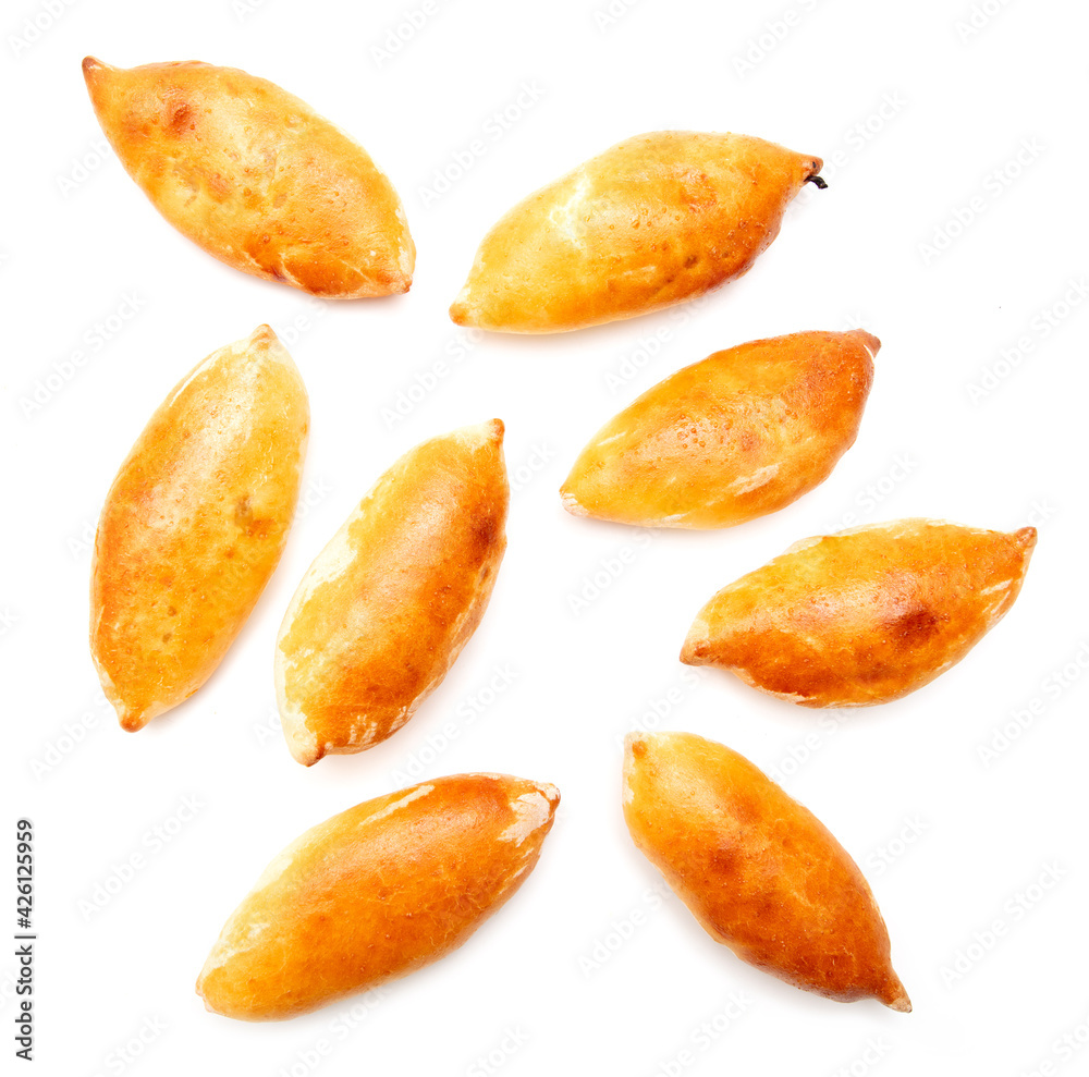 Cabbage patties isolated on a white background. Cabbage patties isolated on a white background.