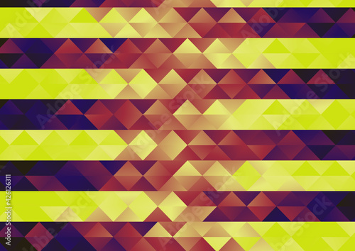 Red Yellow and Blue Triangular Pattern Background Vector Image
