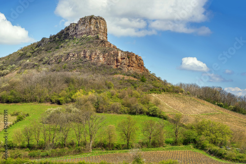 Rock of Solutre, France photo