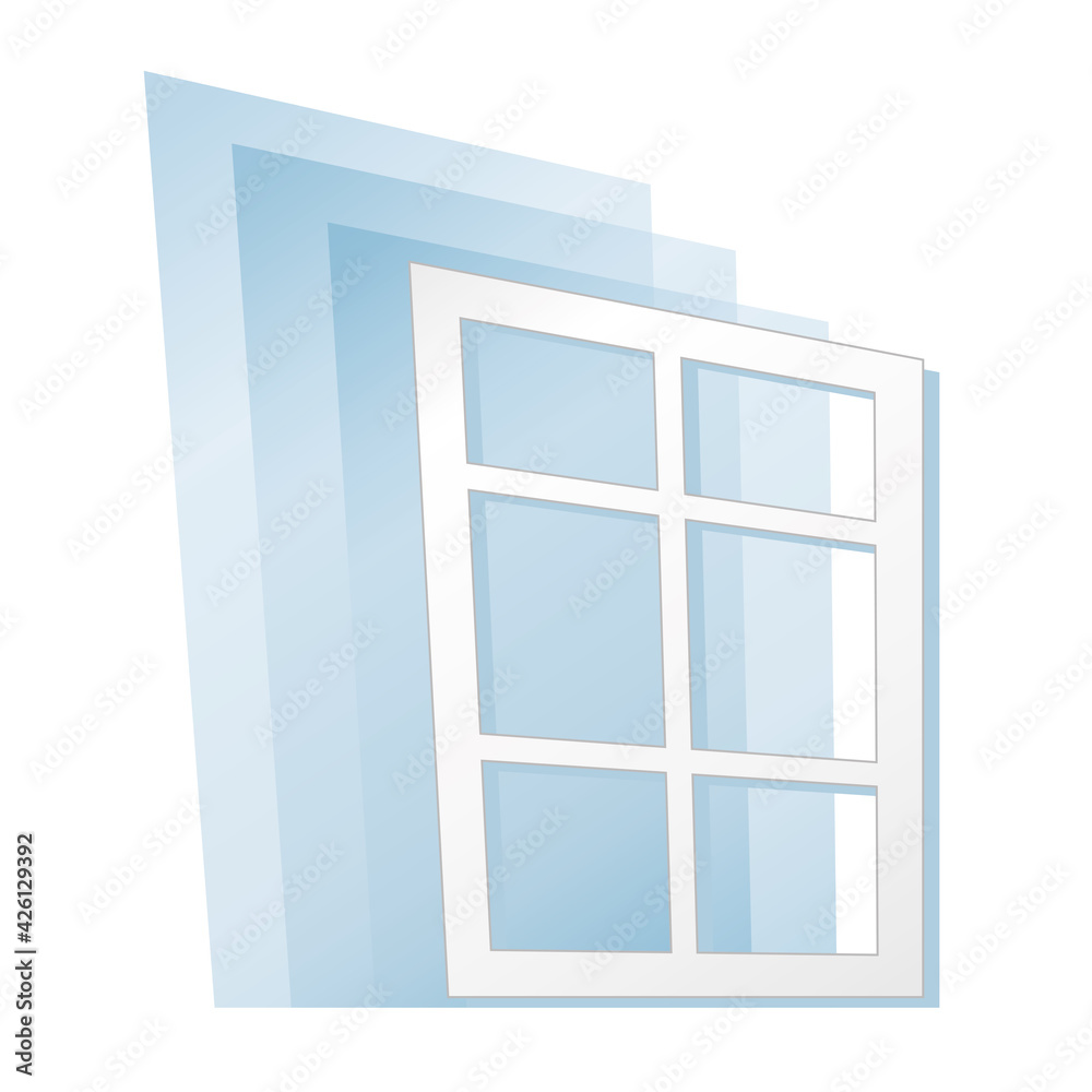 Modern platic PVC window. Modern platic PVC window.