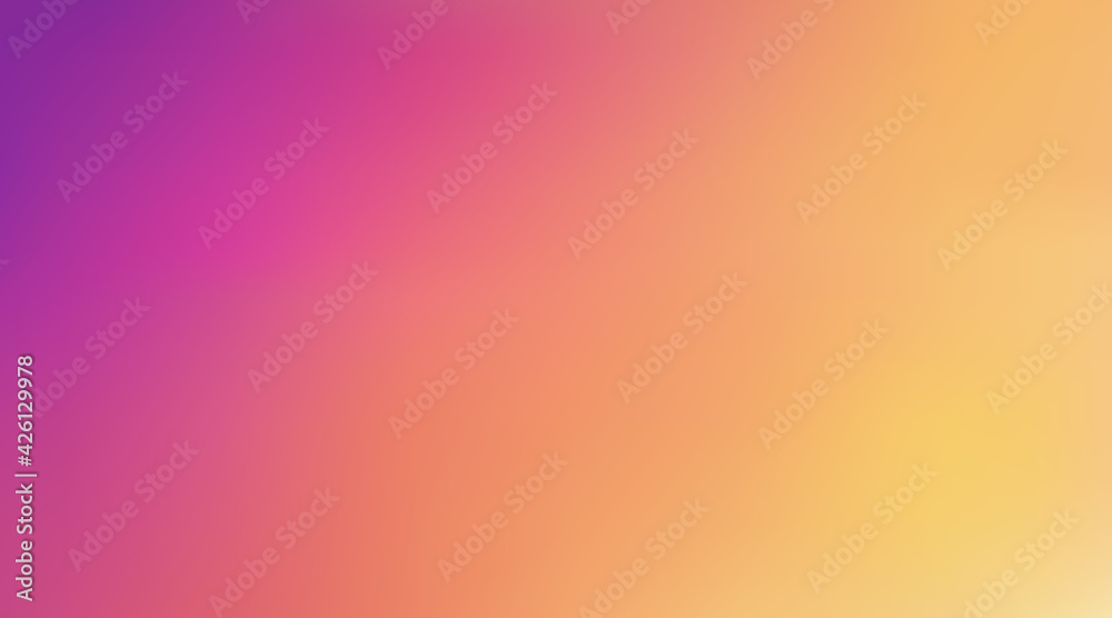 Abstract background. Blurred magenta purple pink  orange yellow background. Soft gradient wallpaper with place for text. Vector illustration for your graphic design, banner, poster. Vector EPS10