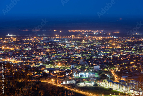 Panoramic and nocturnal landscape of Casanare, Yopal, Colombia. photo