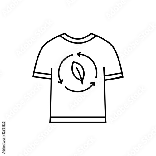 Eco clothing color line icon. Pictogram for web page, mobile app