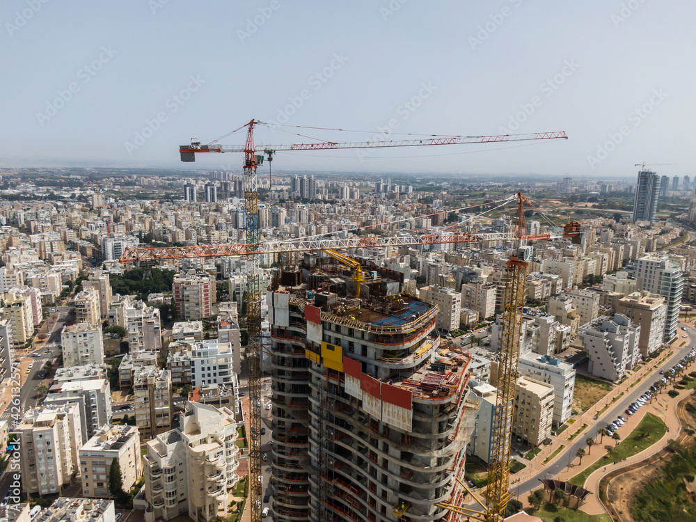 Obraz premium Netanya Israel-Looking at the world from a height
