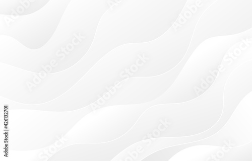 White and light gray wave modern soft luxury texture with smooth and clean vector subtle abstract background.