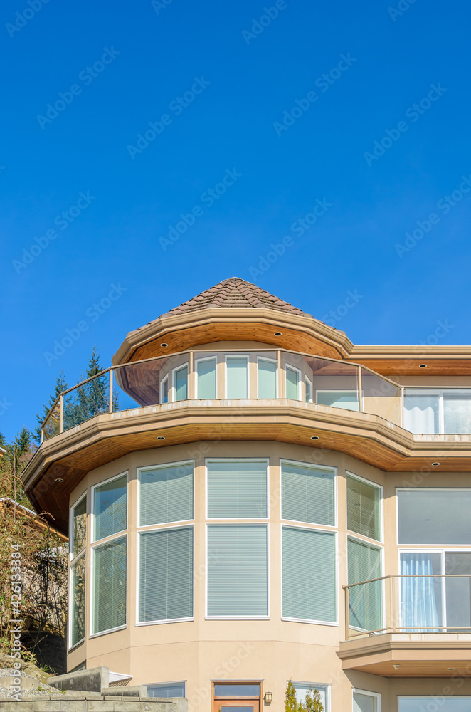 Obraz premium The top of the house with nice window.