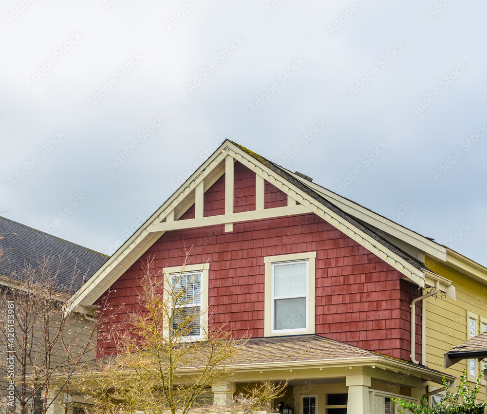 The top of the house with nice window.