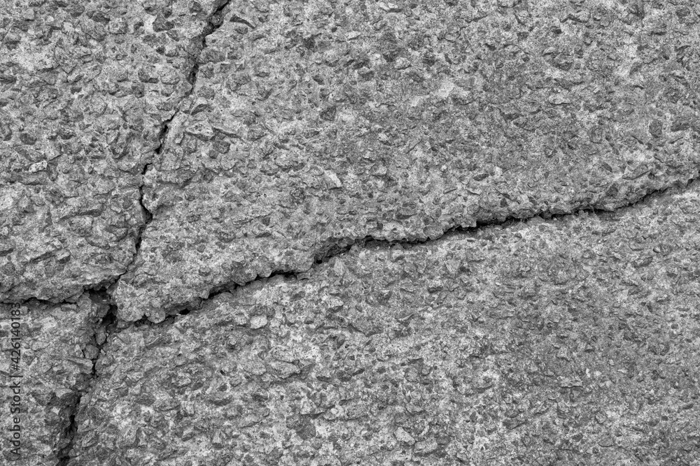 Very old, cracked wall, gray concrete texture. Very old, cracked wall, gray concrete texture.
