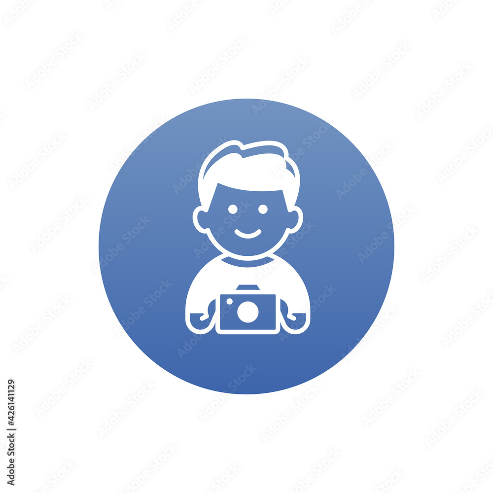 Capturing device Vector Round Icon. Art and Culture Symbol Eps 10 File.