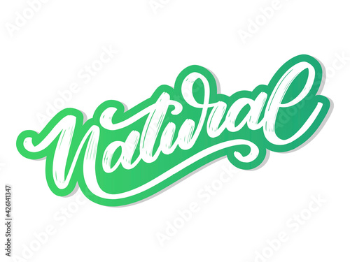 100 Natural Vector Lettering Stamp Illustration slogan calligraphy