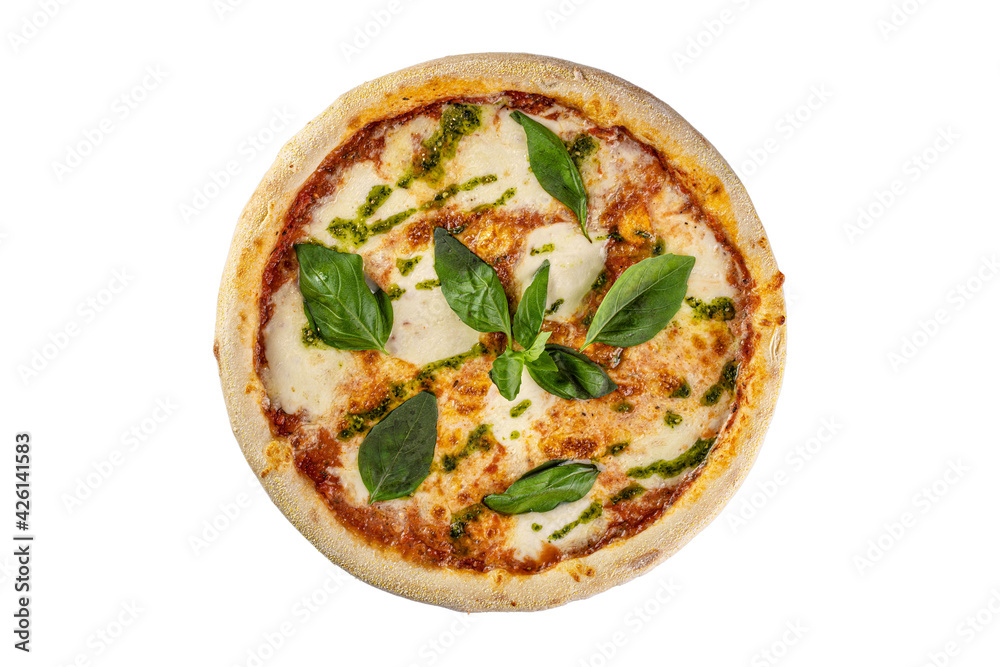 Italian food. Set of 24 pizzas on a white background. Isolates.