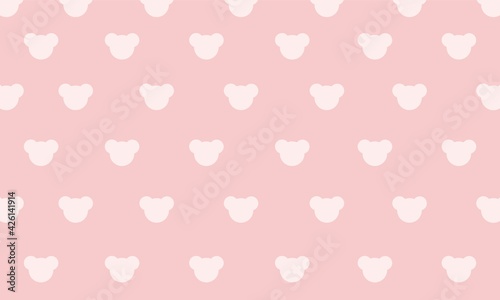 Rose Quartz Teddy Wallpaper Vector. Perfect for background wallpaper