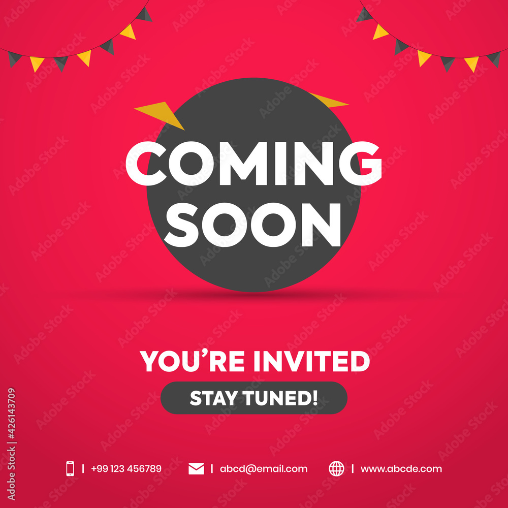 Coming Soon Social Media Post With You Are Invited In Black And Red coming-soon-social-media-post-with-you-are-invited-in-black-and-red