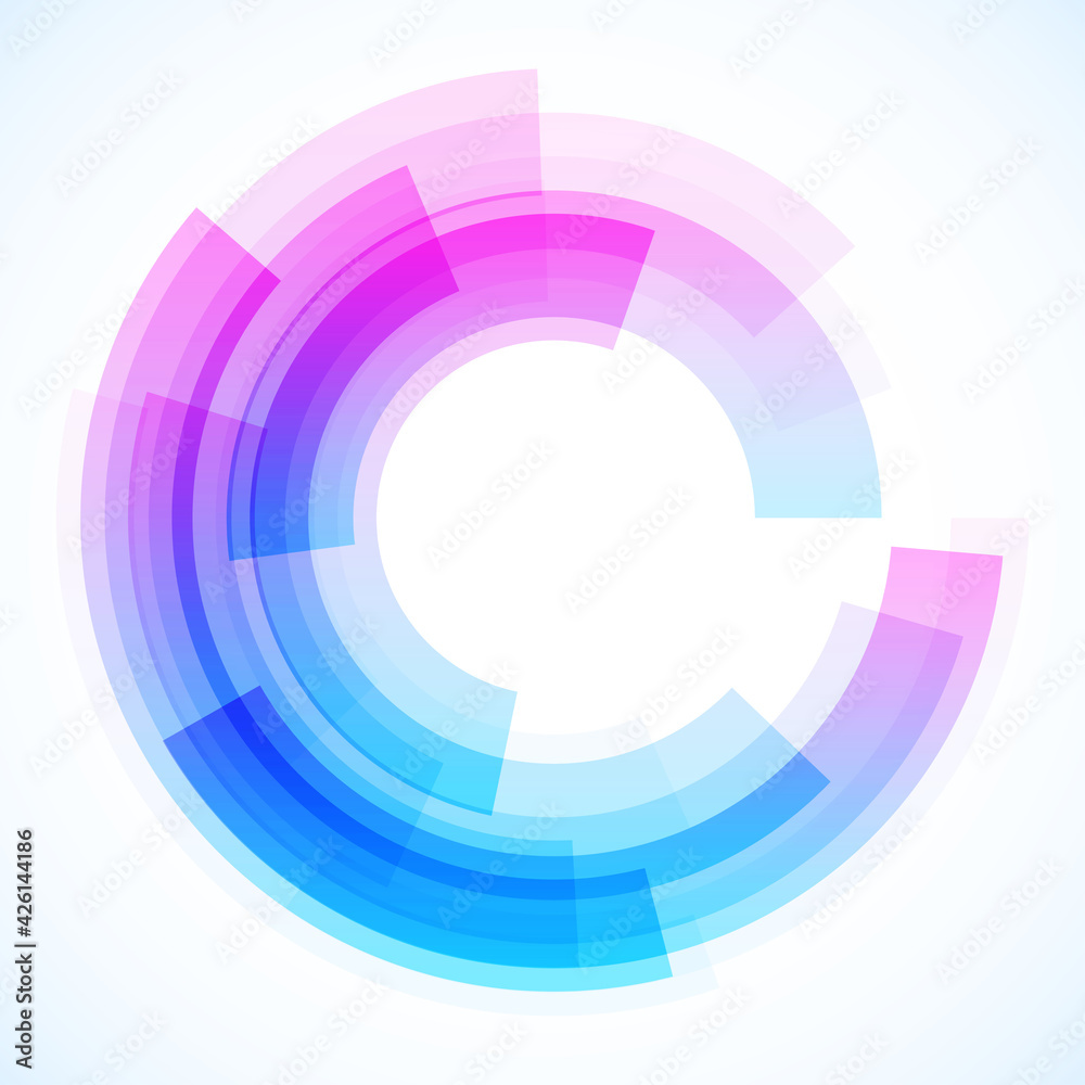 Obraz premium Geometric frame from circles, vector abstract background, wallpaper 