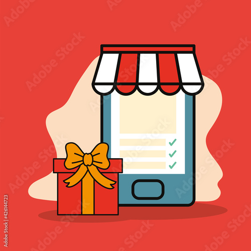 gift and smartphone