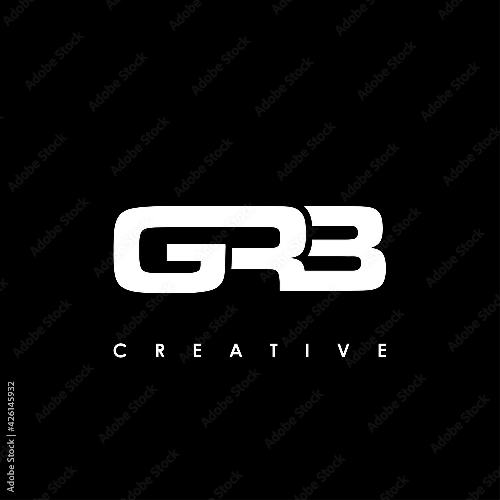 GRB Letter Initial Logo Design Template Vector Illustration - obrazy, fototapety, plakaty 