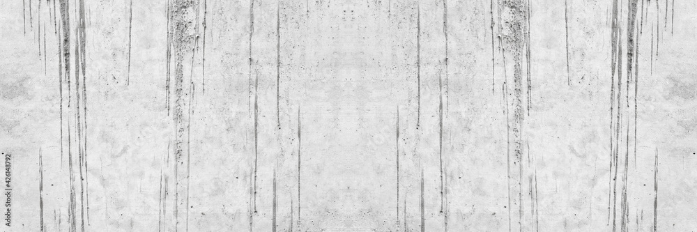 Obraz premium Old wall panorama texture cement dirty gray with black background abstract grey and silver color design are light with white background.