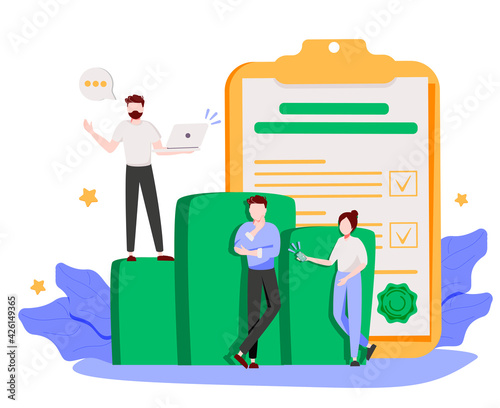 Management system abstract concept vector illustration. Business hierarchy, bottleneck analysis, decision management, workflow improvement, enterprise analysis software, IT tool abstract metaphor