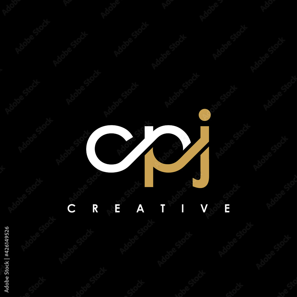 Fototapeta premium CPJ Letter Initial Logo Design Template Vector Illustration