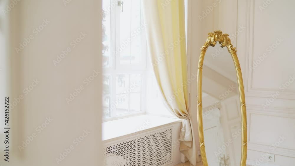 A beautiful mirror in a photo studio. A beautiful mirror in a photo studio.