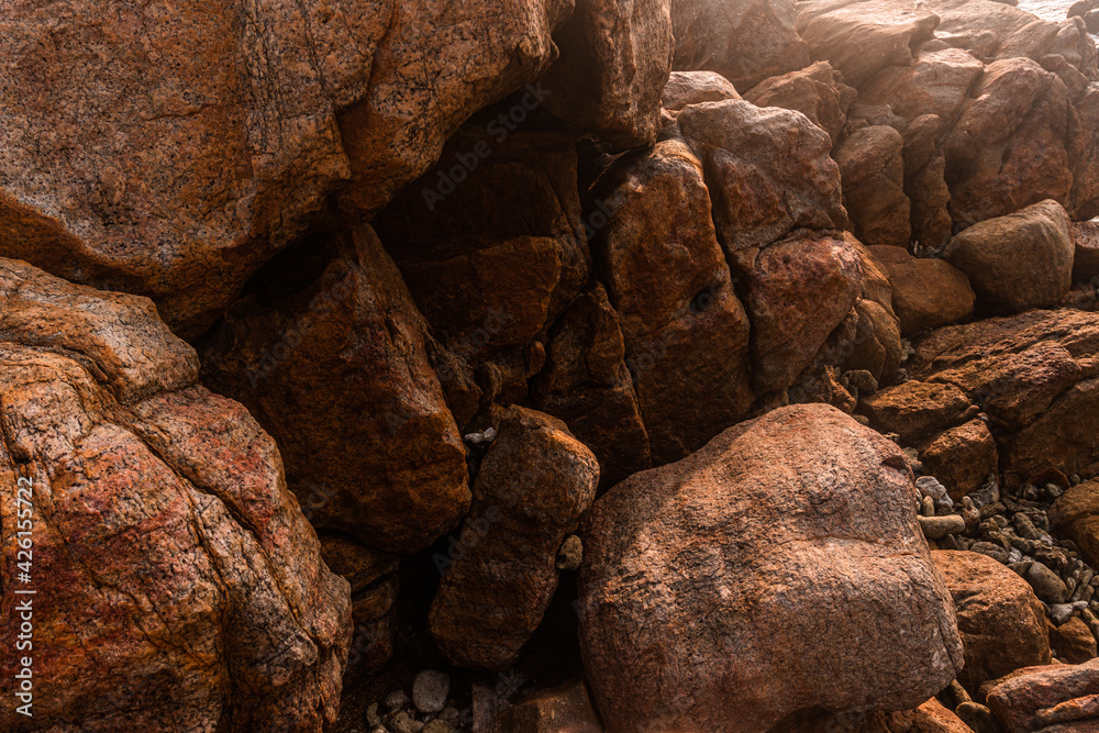 Obraz premium Kamienne piękne tło, naturalna skalna tekstura.