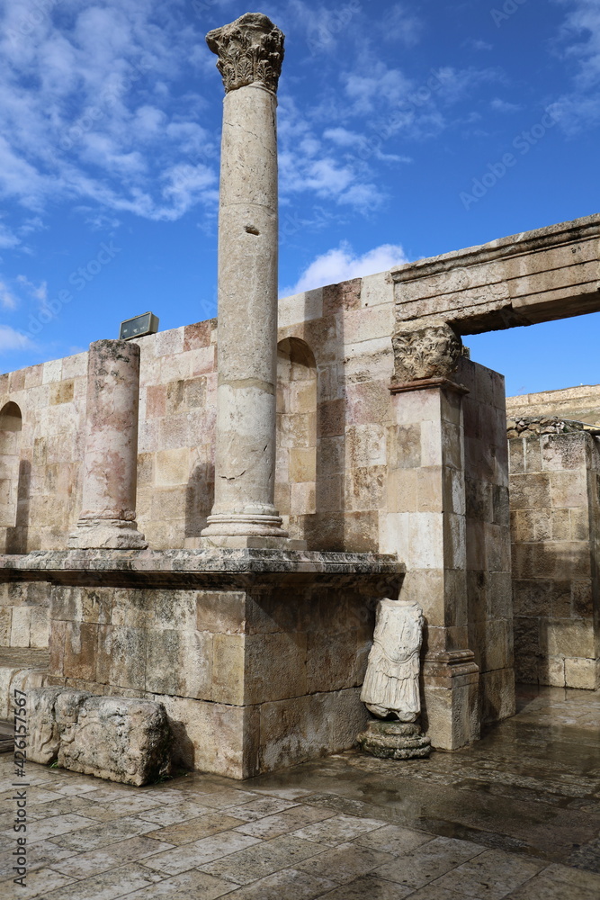 Entrance of the Roman Theater in Amman, Jordan