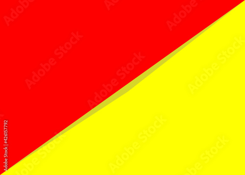 Background from two triangles. Red and yellow.