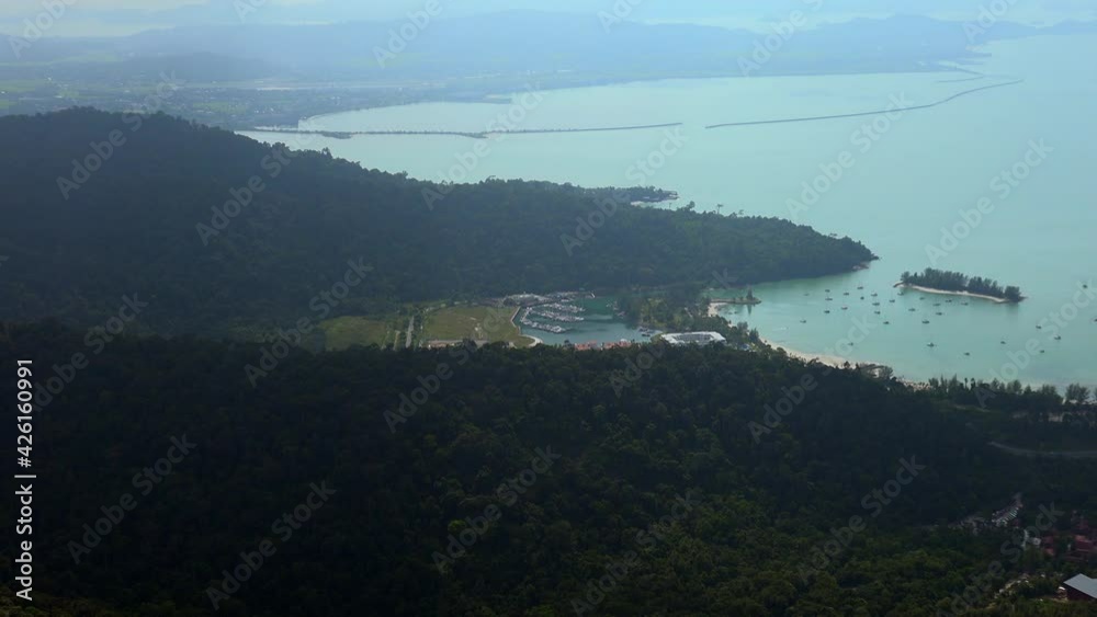 panormic island view over the langkawi skybridge. panormic island view over the langkawi skybridge.