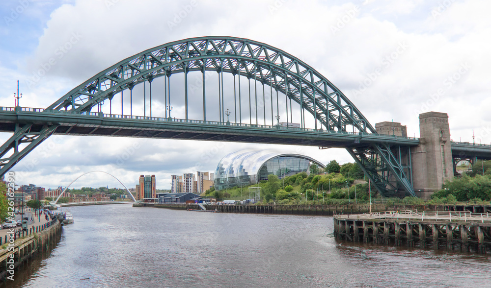 Tyne Bridge over the River Tyne, Newcastle, England, UK. Connecting Newcastle Upon Tyne and Gateshead