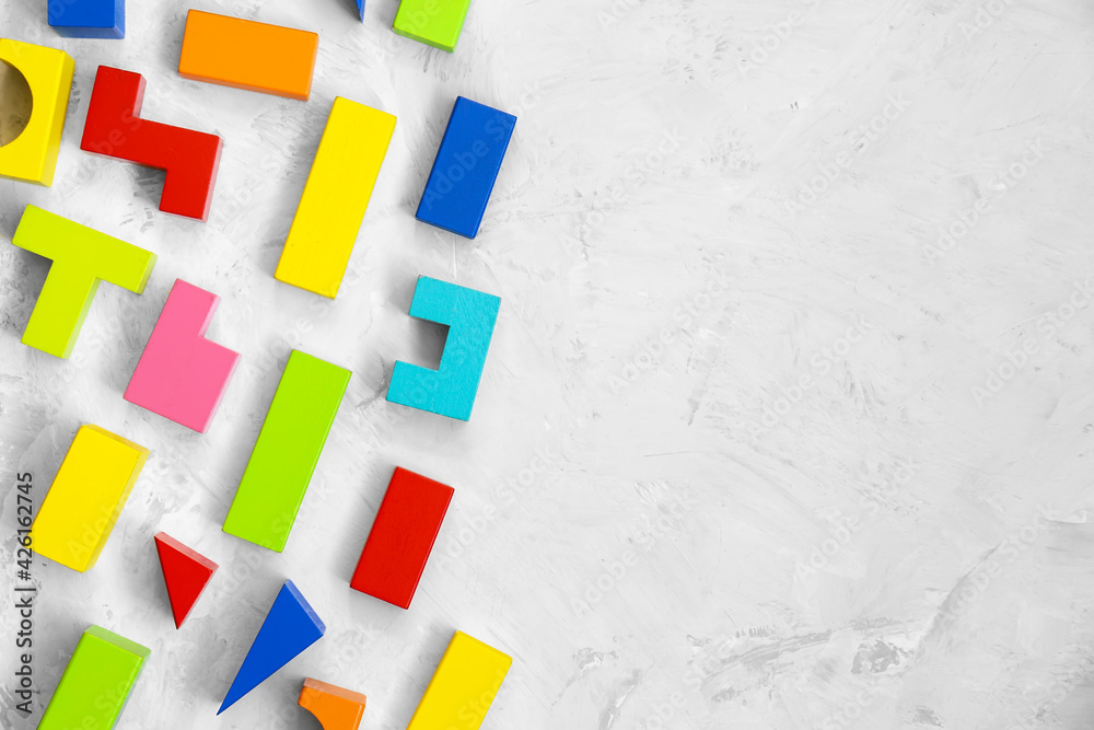 Multicolored cubes on a light background Multicolored cubes on a light background