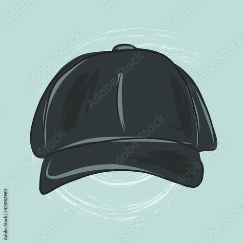 Beautiful fashion drawn vector cap