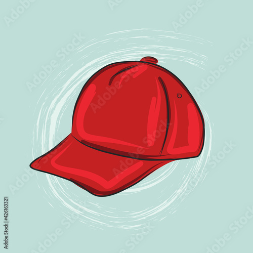 Beautiful fashion drawn vector cap