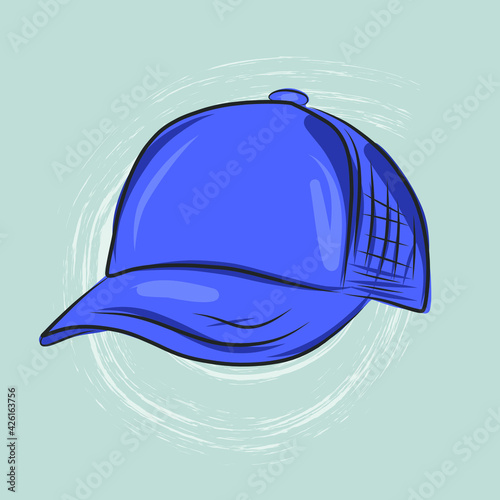 Beautiful fashion drawn vector cap