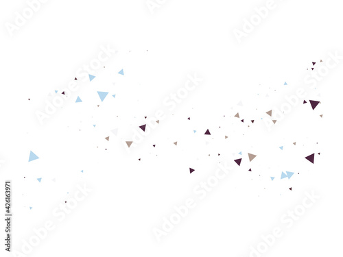 Triangle Explosion Confetti. Exploded Star Graphic. Flying Shattered