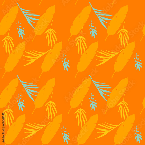 Modern Tropical Vector Seamless Pattern. Beautiful Male Shirt Female Dress Texture. Cool Summer Fabrics.