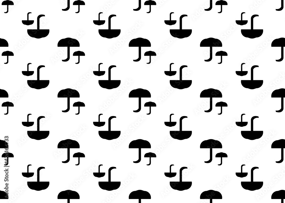 Black umbrellas. Seamless texture. Graphics and design.