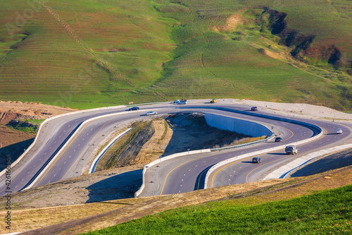 The road through the pass i...