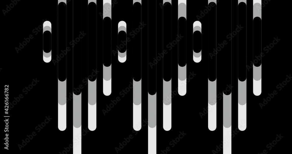 Digital animation of white and grey multiple lines moving against black background Digital animation of white and grey multiple lines moving against black background