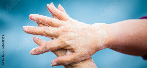 Hand washing. Covid 19 virus prevention