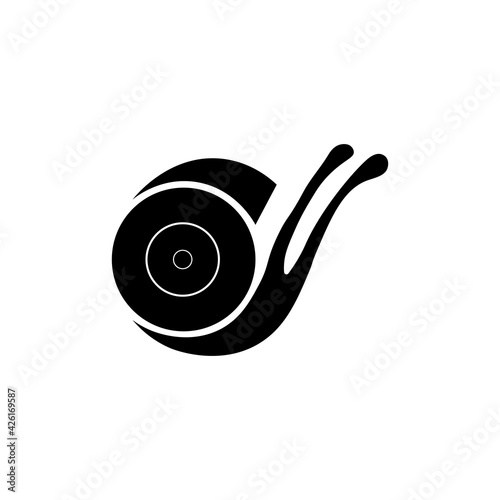 Snail animal black icon. Vector illustration eps 10