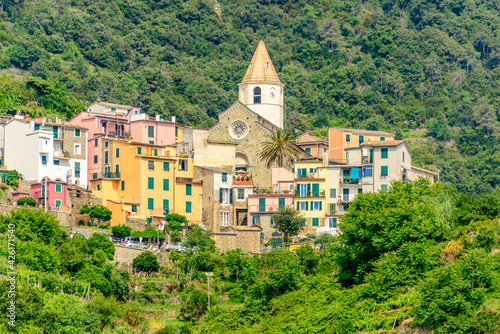 Beautiful town Corniglia in Cinque Terre  Italy