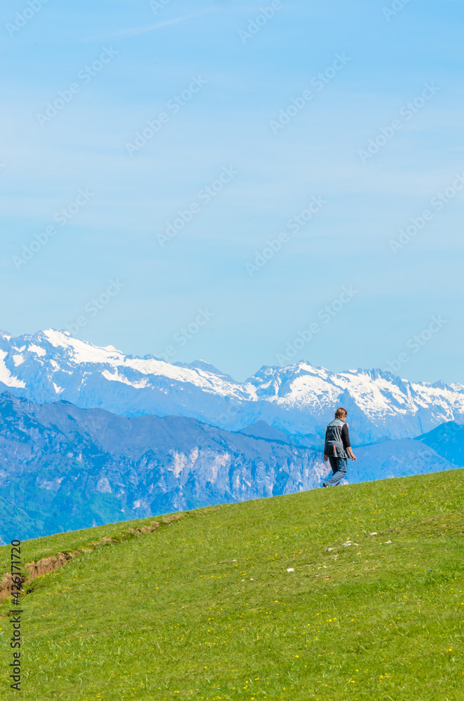 custom made wallpaper toronto digitalFragment of a nice mountain view from the trail at Monte Baldo in Italy.