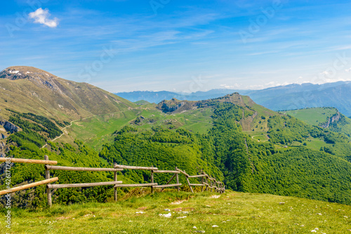 Fragment of a nice mountain view from the trail at Monte Baldo in Italy. photo